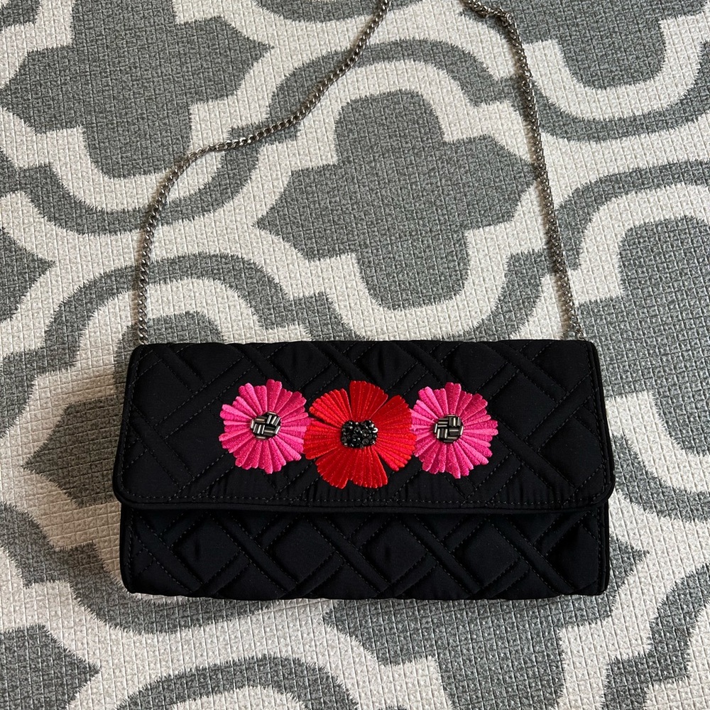 Vera Bradley black clutch purse